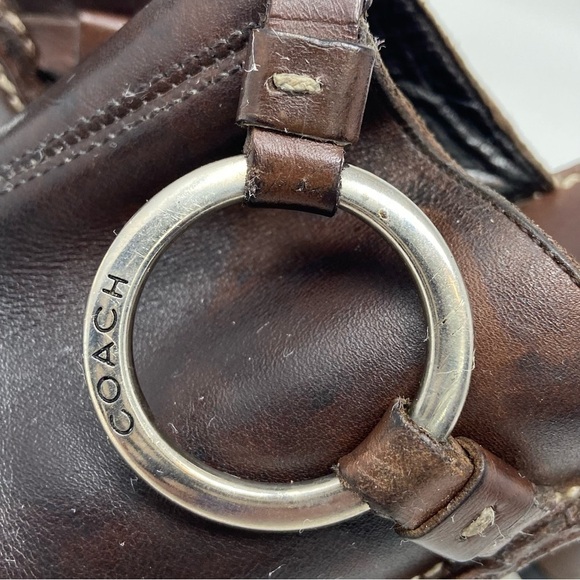 Coach Kaley Brown Leather Heeled Platform Mule Clog Slides Made in Italy - Picture 9 of 9